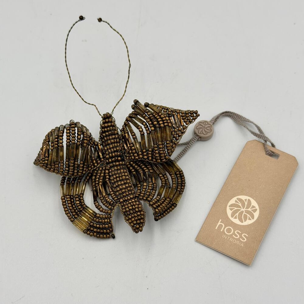 Hoss Intropia Hand Crafted Beaded Moth Butterfly Brooch